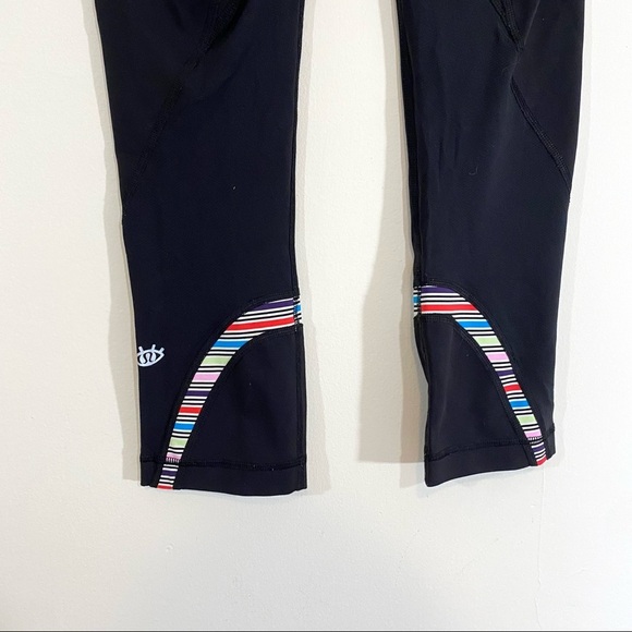 Lululemon Seawheeze Run Inspire Crops Half Marathon 2013 Pastel Rainbow Stripe 4 - Picture 7 of 8